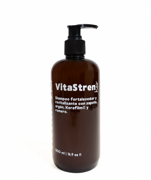 VitaStren Hair – Shampoo fortalecedor y revitalizante con zapote, argán, KeraFilm® y romero