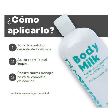 Body Milk. Hidratante corporal con ácido hialurónico.