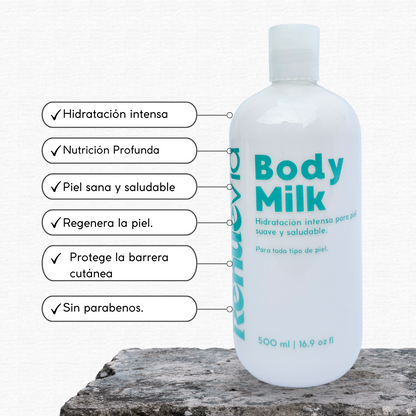 Body Milk. Hidratante corporal con ácido hialurónico.