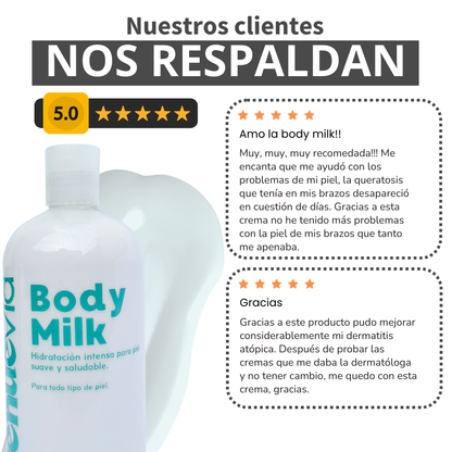 Body Milk. Hidratante corporal con ácido hialurónico.