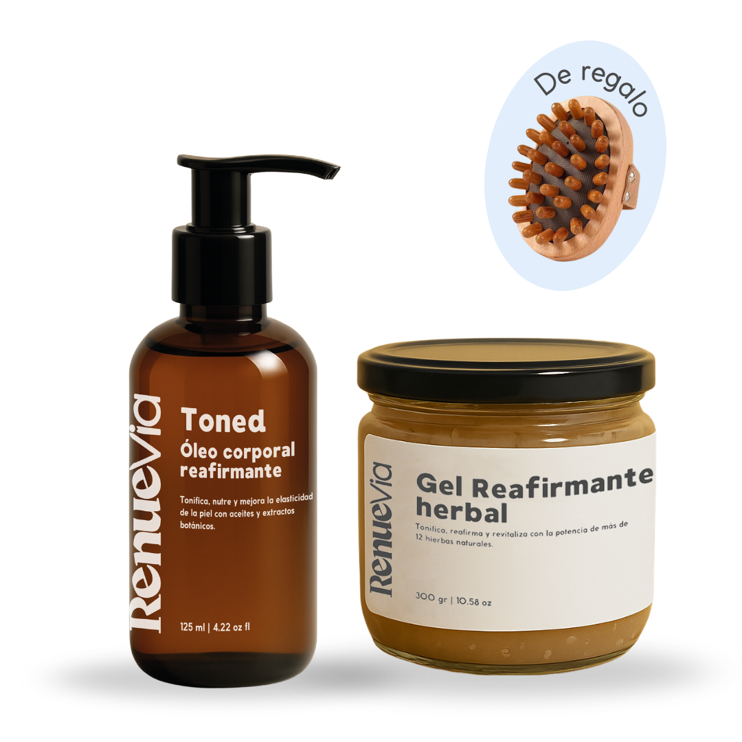 Reafirma 24/7 Kit Reafirmante Herbal - Gel y Aceite Natural para Celulitis y Firmeza
