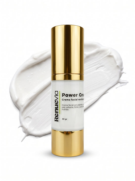 Power Cream. Crema facial revitalizante con péptidos.