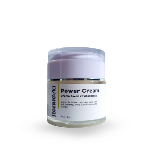 Power Cream. Crema facial revitalizante con péptidos.