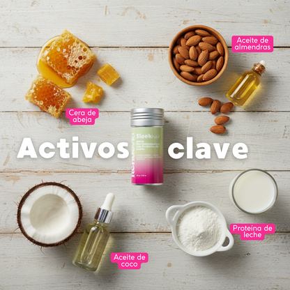 Sleek Hair. Barra perfeccionadora con proteína de leche.