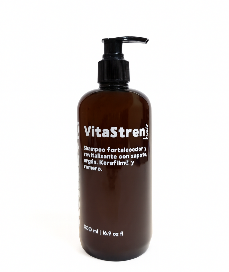 VitaStren Hair – Shampoo fortalecedor y revitalizante con zapote, argán, KeraFilm® y romero