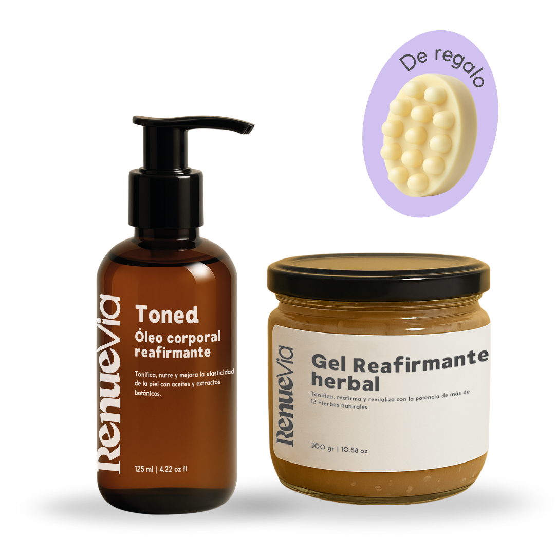 Reafirma 24/7 Kit Reafirmante Herbal - Gel y Aceite Natural para Celulitis y Firmeza