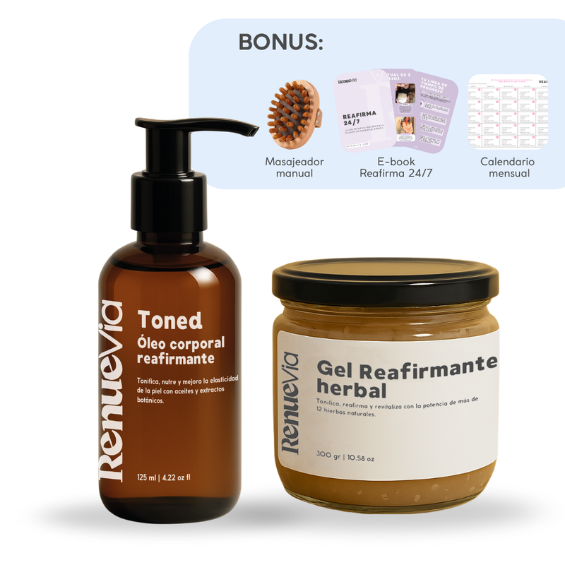 Starter Reafirma 24/7 Kit Reafirmante Herbal - con Gel, Óleo y Ritual Guiado