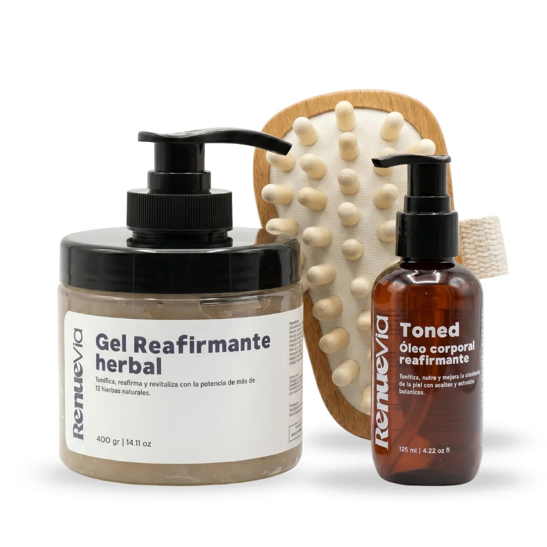 Reafirma 24/7 Kit Reafirmante Herbal - Gel y Aceite Natural para Celulitis y Firmeza