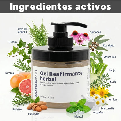Reafirma 24/7 Kit Reafirmante Herbal - Gel y Aceite Natural para Celulitis y Firmeza